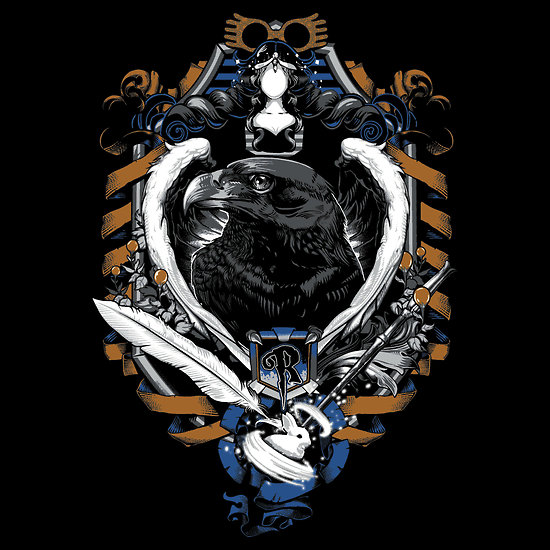 Ravenclaw crest with eagle and the diadem of rowena ravenclaw