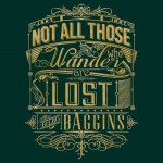 Tolkien Typography – Gold Tshirt