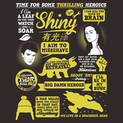 Firefly / Serenity Quotes T-shirt by Tom Trager
